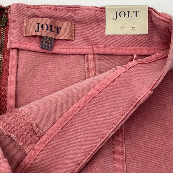 Jolt NWT Washed Dusty Rose Pink Stretch Denim Mini Skirt 1/25W Coastal Cowgirl - Picture 6 of 10